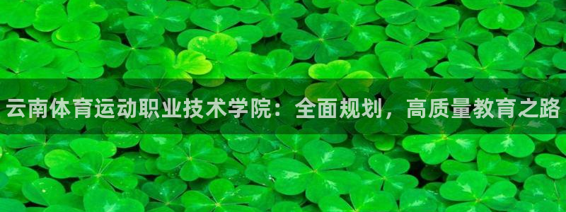 利记官网下载招商：云南体育运动职业技术学院：全面规划