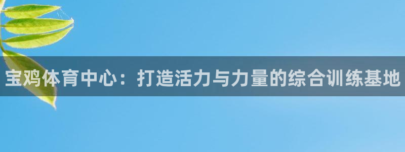 利记官方正版app集团简介：宝鸡体育中心：打造活力与力量的综