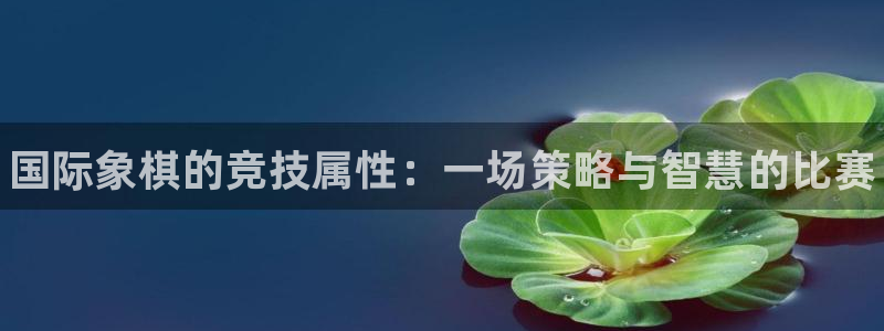 利记官方正版app集团：国际象棋的竞技属性：一场策略