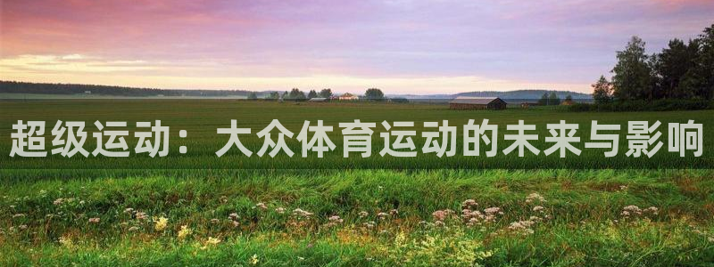 利记官方正版app娱乐：超级运动：大众体育运动的未来